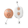 Mini bala recargable con mando